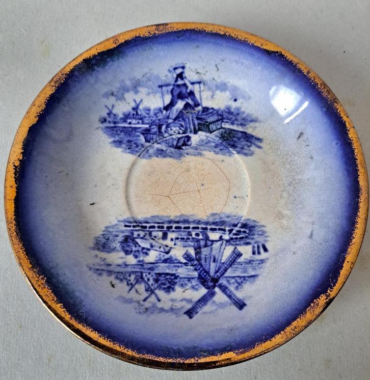 Delftsblauw bordje met afbeeldingen, Antiek en Kunst, Antiek | Wandborden en Tegels, Ophalen of Verzenden
