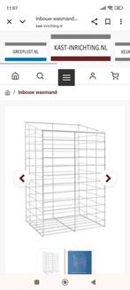 Metalen uitschuifbare kast wasmand, Huis en Inrichting, 40 liter of meer, Ophalen, Kunststof, Minder dan 50 cm