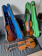 Oude viool drie stuks, Ophalen of Verzenden, Gebruikt, 4/4-viool, Met koffer