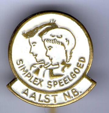 SIMPLEX speelgoed Aalst wit op koper speldje ( W_344 ) beschikbaar voor biedingen