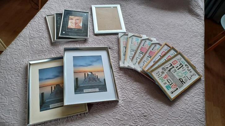 Fotolijsten 13 stuks, div. formaten, deels nieuw, Huis en Inrichting, Woonaccessoires | Lijsten, Zo goed als nieuw, Minder dan 50 cm