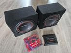 2X Compleet Pioneer Subwoofers met Versterker incl kabelset, Ophalen of Verzenden, Gebruikt