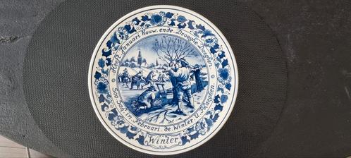 Royal Goedewaagen Delfts Blauw Seizoens Borden, Antiek en Kunst, Antiek | Servies compleet, Ophalen of Verzenden