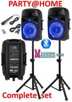 Luidspreker set met statieven, Speaker set, Plug & play 800W, Audio, Tv en Foto, Luidsprekers, Overige merken, Vonyx, Nieuw, Info@marbeco.nl