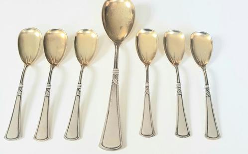 Lepels Jugendstil art nouveau zilver antiek, Antiek en Kunst, Antiek | Bestek, Ophalen of Verzenden