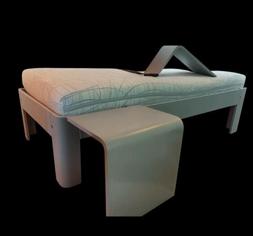 Auping Auronde hoogte 48cm compleet, Huis en Inrichting, Slaapkamer | Bedden, Zo goed als nieuw, Tweepersoons, 180 cm, Hout, Wit