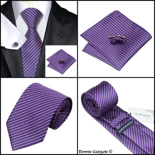 Dennis Gadgets: 100 % zijden stropdas ( 3 delig !! ) DG 0471, Kleding | Heren, Stropdassen, Nieuw, Met patroon, Paars, Ophalen of Verzenden