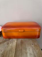 Vintage emaille broodtrommel oranje, Ophalen of Verzenden