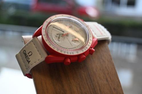 Swatch x Omega Horloge Mars, Sport en Fitness, Hartslagmeters, Gebruikt, Overige merken, Ophalen of Verzenden