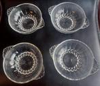 Set van 4 glazen schaaltjes, Schaal, Rond, Ophalen of Verzenden, Glas