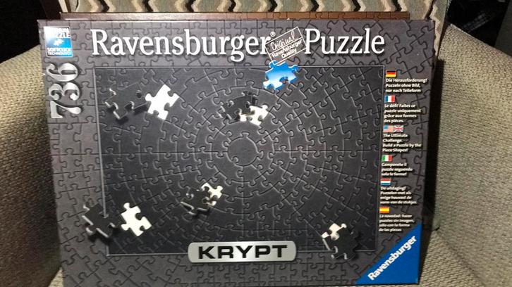 Ravensburger KRYPT puzzel - Gold en Black, Computers en Software, Routers en Modems, Zo goed als nieuw, Ophalen of Verzenden