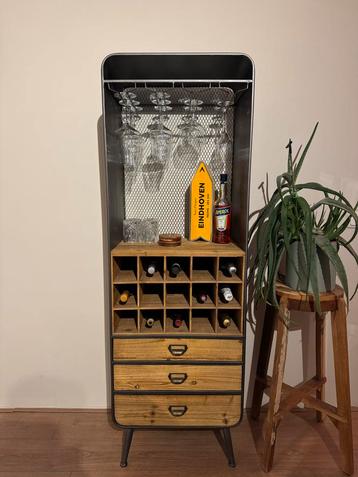 Dutchbone Vino - open houten wijnkast beschikbaar voor biedingen