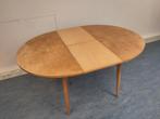 Vintage houten eettafel rond uitschuifbare tafel rond hout, Huis en Inrichting, Tafels | Eettafels, Ophalen, Gebruikt, ., Rond