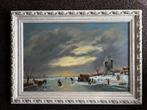 Winter landschap schilderij Maurice Delmonte, Ophalen of Verzenden