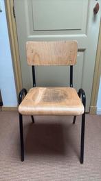 Vintage school stoeltje, Bruin, Ophalen of Verzenden, Zo goed als nieuw, Eén