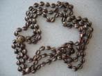 Kralen Ketting Mokka Kleur Vintage, Sieraden, Tassen en Uiterlijk, Kettingen, Ophalen of Verzenden, Overige materialen