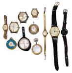 969. Lot horloges, 20e eeuw, Sieraden, Tassen en Uiterlijk, Overige merken, Staal, Verguld, 1960 of later