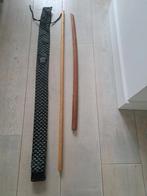 Houten vechtsport zwaard en stok, met hoes, Sport en Fitness, Vechtsporten en Zelfverdediging, Ophalen of Verzenden, Zo goed als nieuw