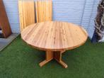 Vintage midcentury eetkamertafel rond ovaal pinewood Deens d, Huis en Inrichting, Tafels | Eettafels, Ophalen, 100 tot 150 cm