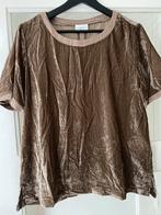 T-shirt shirt bruin velours zacht fluweel 42 L Large yaya, Kleding | Dames, Ophalen of Verzenden, Bruin