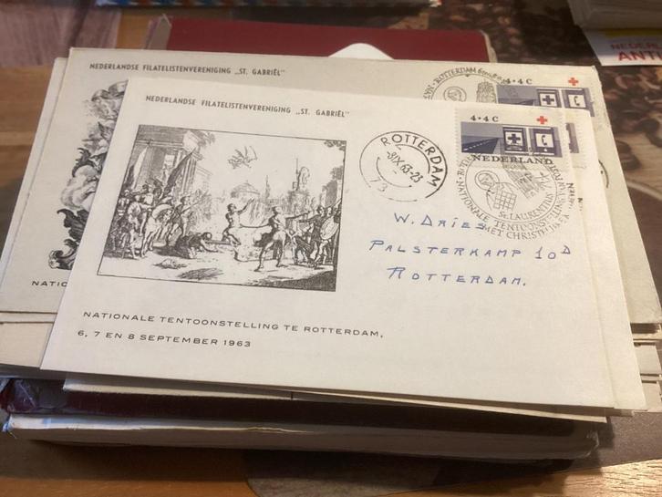 No5936 kaart tentoonstelling met christelijke motieven Rott, Postzegels en Munten, Postzegels | Eerstedagenveloppen, Beschreven