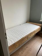 Bed van Steigerhout, Huis en Inrichting, Slaapkamer | Boxsprings, Steigerhout, 90 cm, Eenpersoons, Zo goed als nieuw