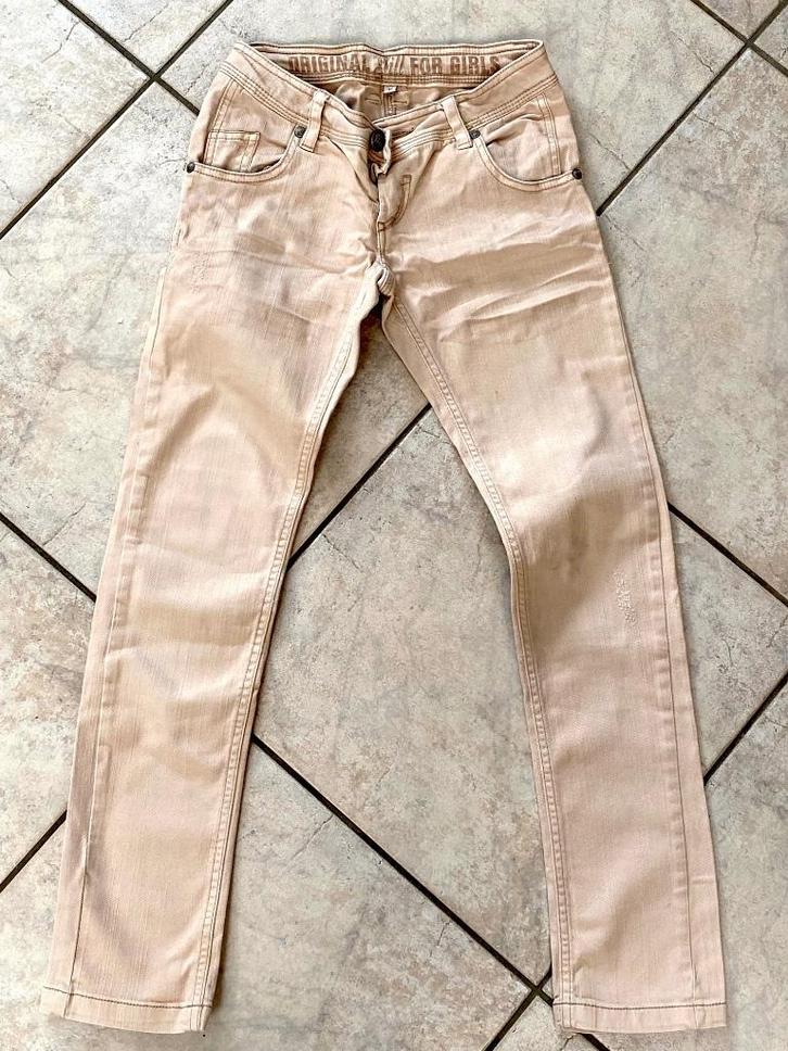 JILL beige jeans 146/152, Kinderen en Baby's, Kinderkleding | Maat 146, Zo goed als nieuw, Meisje, Broek, Ophalen of Verzenden