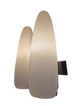 Fantastische vintage dubbel cone wandlamp design Louis Kalff, Ophalen of Verzenden, Gebruikt, Glas