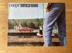 Simca 1000 Coupe Brochure - Origineel!, Ophalen of Verzenden, Gelezen, Overige merken