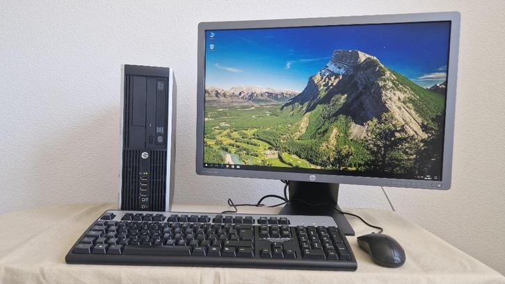 HP i5 & Leuke 24 INCH Lcd SSD/Hdd & Wind 10/11 LCD Wi-Fi, Computers en Software, Desktop Pc's, Gebruikt, 4 Ghz of meer, HDD, SSD