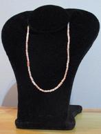 K-1 Koraal Ketting 2 bolletjes- 41½ cm.- eind jaren '70, Verzenden, Nieuw, Roze, Steen of Mineraal