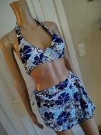 Bikini met bijhorende pareo, Kleding | Dames, Badmode en Zwemkleding, Verzenden, Zo goed als nieuw, Blauw, Bikini