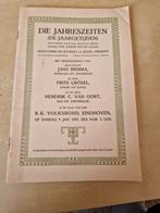 Die Jahreszeiten - Joseph Haydn - 1927, Boeken, Ophalen of Verzenden, Gelezen, Joseph Haydn, Folder