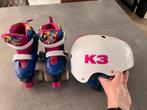 K3 rolschaatsen mt 30-33 + helm, Ophalen of Verzenden, Gebruikt
