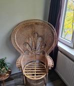 Originele rieten pauwen stoel, Ophalen, Bruin, Riet of Rotan, Zo goed als nieuw