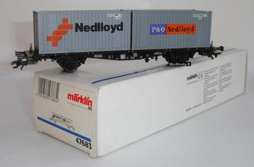 Märklin 47683 NS P&O Nedlloyd / Nedlloyd Containerdraagwagen beschikbaar voor biedingen