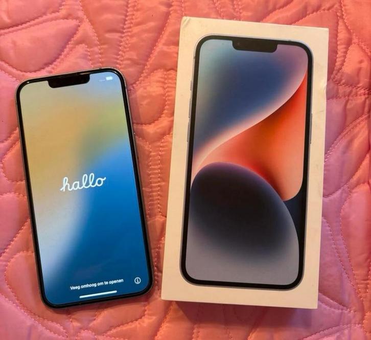 Apple iPhone 14 256GB Lichtblauw + Gratis iPad A1416, Telecommunicatie, Mobiele telefoons | Apple iPhone, Zo goed als nieuw, 256 GB