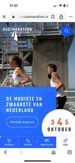 Startbewijs Kustmarathon, Overige merken, Overige typen, Nieuw, Ophalen of Verzenden