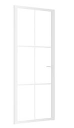 Binnendeur 83 x 201,5 cm ESG-glas en aluminium wit [ NIEUW ], Ophalen, Binnendeur, Nieuw, Glas
