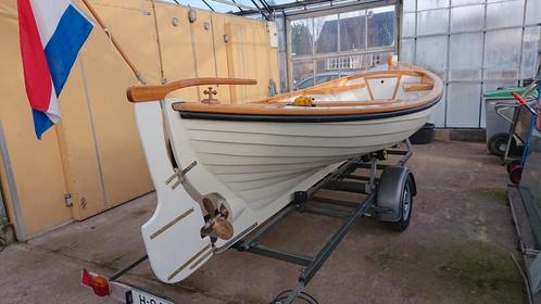 Mooie overnaadse sloep inclusief trailer  IN PRIJS VERLAAGD!, Watersport en Boten, Sloepen, Gebruikt, 10 tot 30 pk, 6 meter of meer