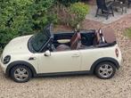 Mini 1.6 Cooper CABRIO  2010 Wit/Beige, Auto's, Mini, 4 cilinders, Cabriolet, 4 stoelen, Leder