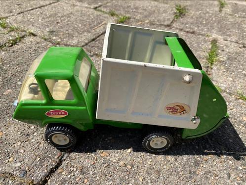 Vintage Tonka vuilniswagen – met werkende kiepbak, Verzamelen, Speelgoed, Zo goed als nieuw, Ophalen