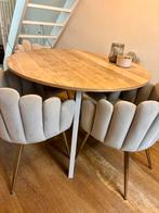 Vintage Ronde Eettafel - Taupe Poten, Ophalen, Kunststof, Gebruikt, 100 tot 150 cm