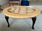 Unieke salontafel, met vitrine vakjes en glasplaat, Huis en Inrichting, Tafels | Salontafels, Ophalen, 50 tot 100 cm, 50 tot 100 cm