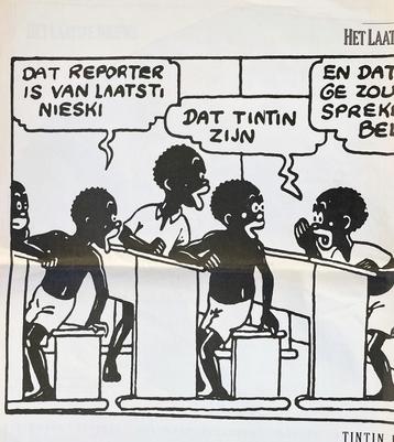 Tintin in Kongo poster - Hergé - Het Laatste Nieuws - 1993 beschikbaar voor biedingen