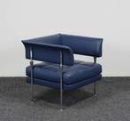 Poltrona Frau Fauteuil - Hydra Castor | Blauw 21830, Huis en Inrichting, Fauteuils, Ophalen, Gebruikt, 50 tot 75 cm, Leer