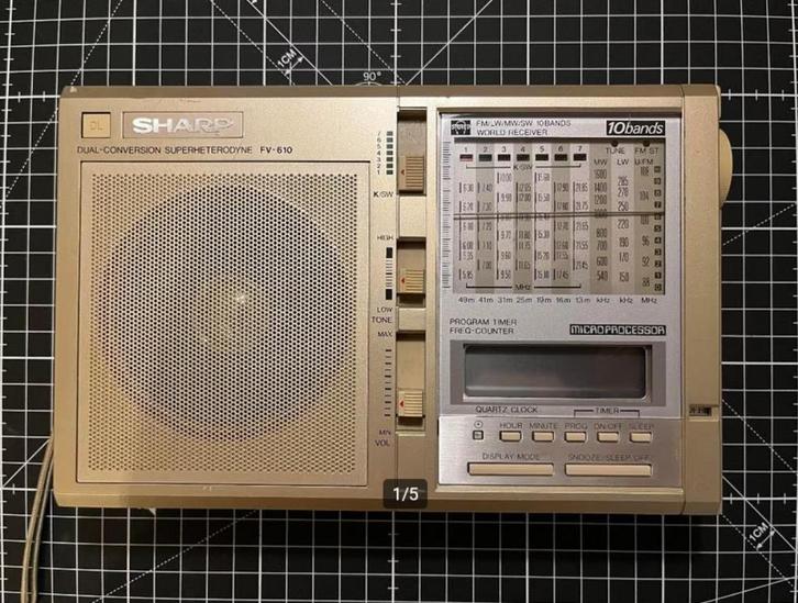 Sharp FV-610 (FV-610GG) Wereldradio / Shortwave Radio, Audio, Tv en Foto, Radio's, Gebruikt, Wereldontvanger, Ophalen of Verzenden