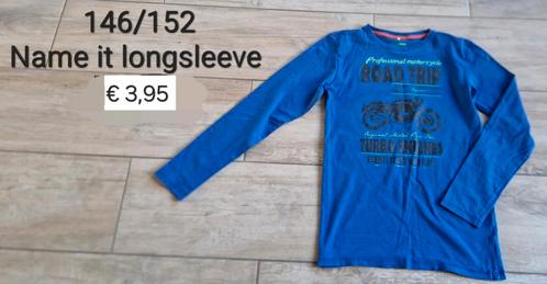 146/152 Zgan Name it longsleeve met motorprint, Kinderen en Baby's, Kinderkleding | Maat 146, Zo goed als nieuw, Shirt of Longsleeve