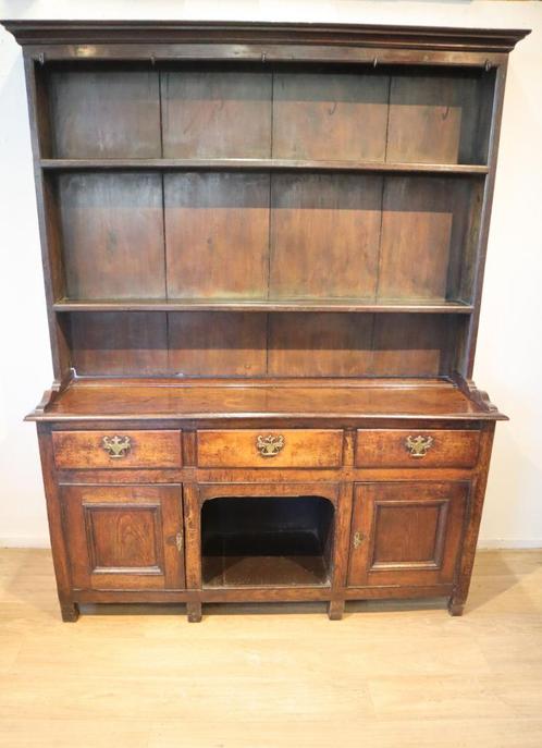 Antieke Engelse buffetkast, dresser, keukenkast18e eeuw, Antiek en Kunst, Antiek | Meubels | Kasten, Ophalen of Verzenden