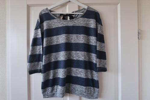 Dunne trui Geisha maat XL/42 grijs/blauw gestreept, Kleding | Dames, Truien en Vesten, Zo goed als nieuw, Maat 46/48 (XL) of groter